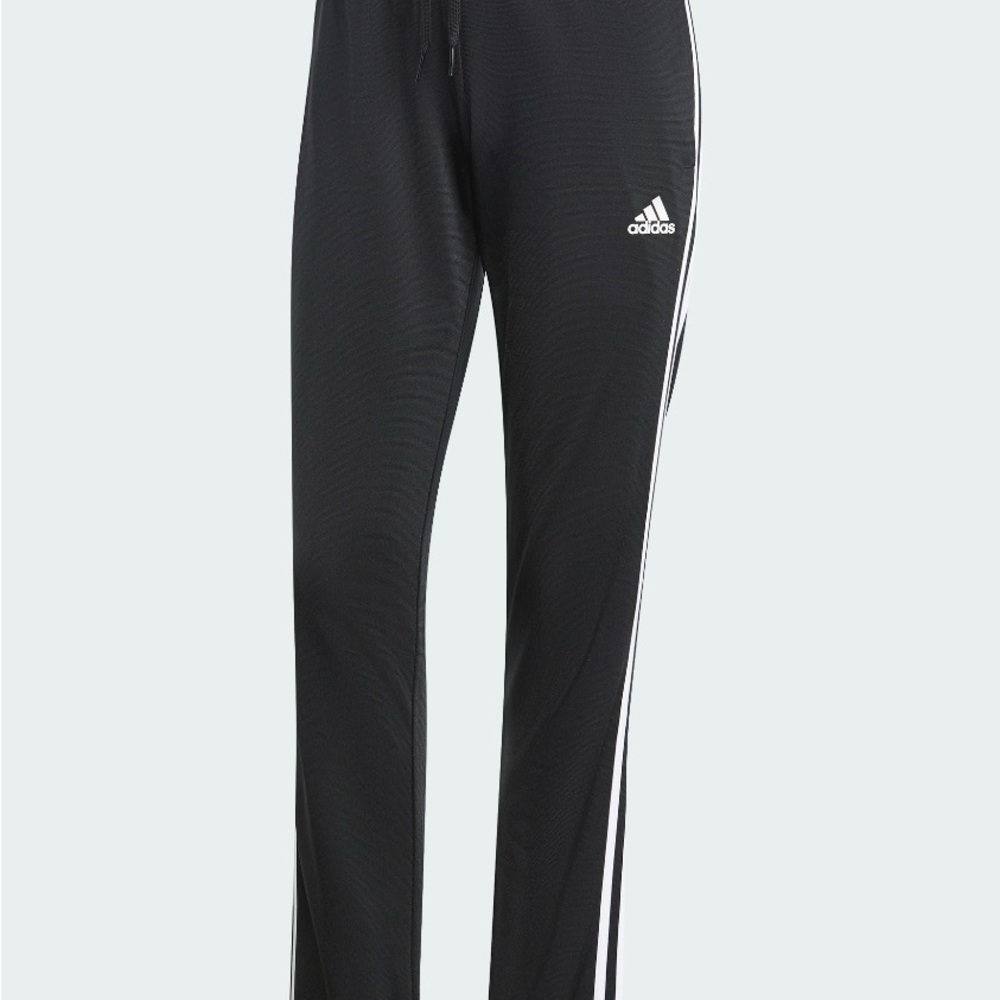 Adidas Women's Black three stripe pants Medium NWT